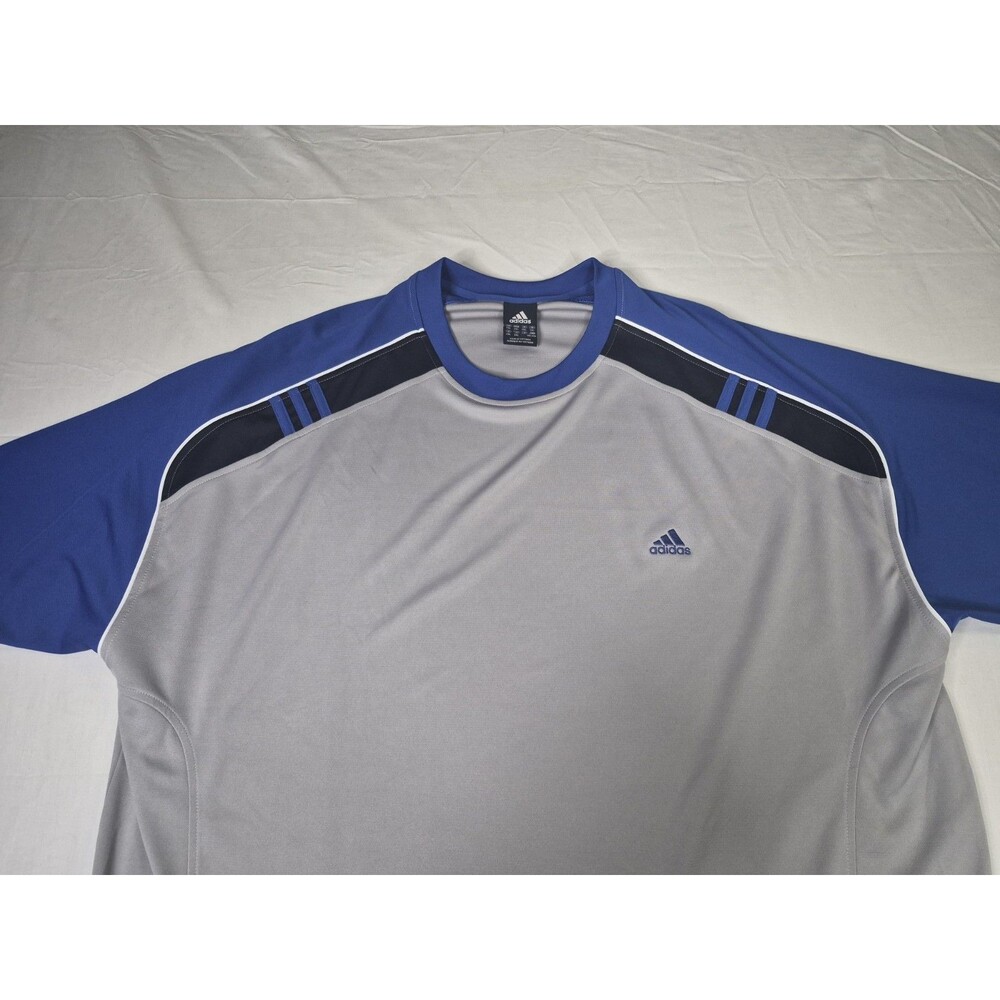 Adidas Climalite Shirt Men's Size 2XL Blue Gray Performance Moisture Wicking XXL - Picture 10 of 14